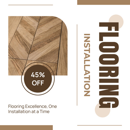 Flooring Installation Ad with Discount Instagram AD Design Template