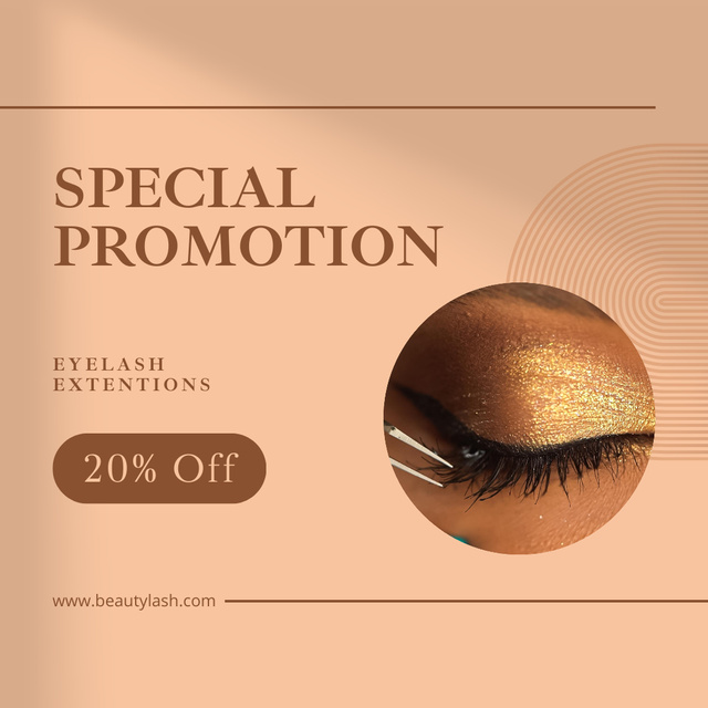 Plantilla de diseño de Discount Announcement for Eyelash Extension Services Instagram 