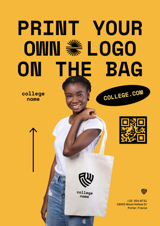 College Apparel and Merchandise Poster Šablona návrhu