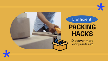 Platilla de diseño Set Of Efficient Packing Hacks For Moving Full HD video