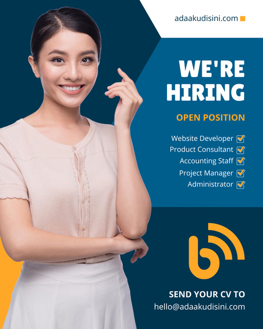 Open Positions in Company Announcement Instagram Post Vertical Design Template