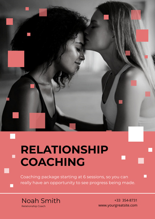 Offering Relationship Mentoring Services Poster Design Template