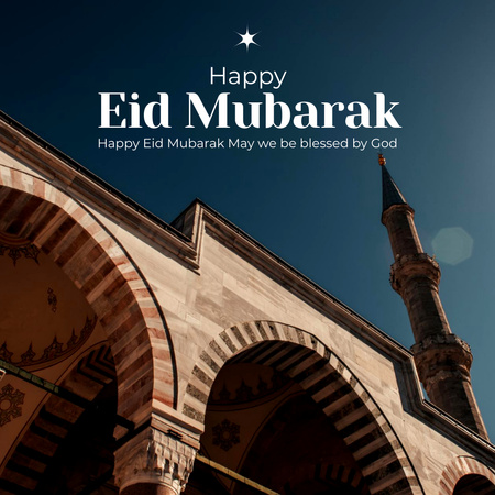 Happy Eid Mubarak Greetings Instagram Design Template