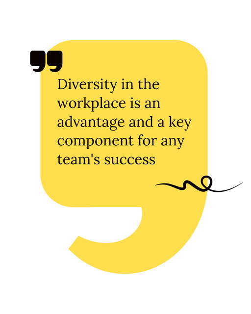 Designvorlage Quote about Diversity in the Workplace für Instagram Post Vertical