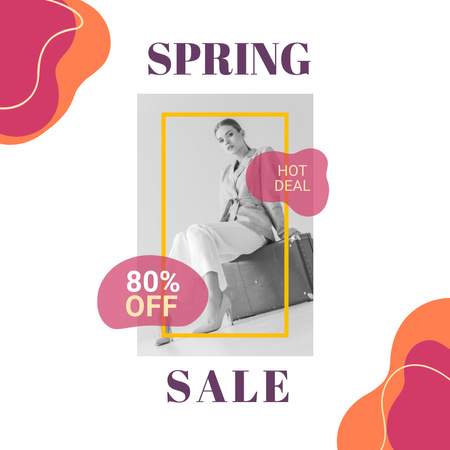Seasonal Clothes Sale Offer In White Instagram Design Template