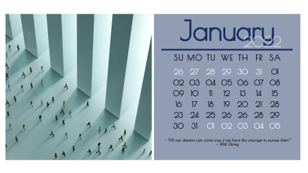 Ontwerpsjabloon van Calendar van People in Futuristic Space
