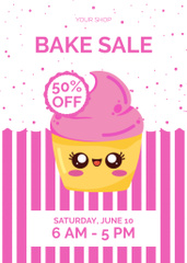 Bake Sale Offer with Cute Illustration