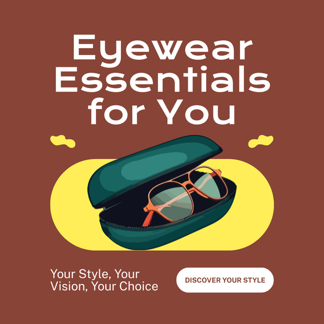 Ontwerpsjabloon van Instagram van Eyewear Essentials Sale Offer