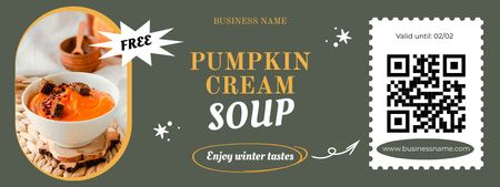 Winter Offer of Pumpkin Cream Soup Coupon Design Template