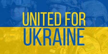 Plantilla de diseño de unidos por ucrania Twitter 