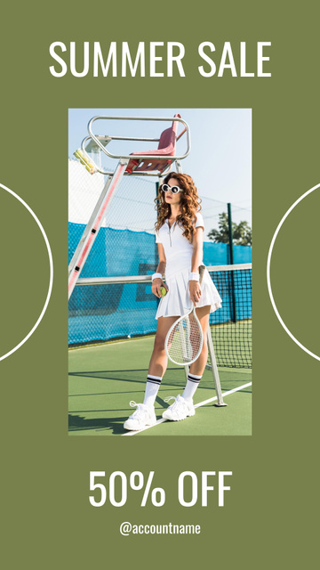 Platilla de diseño Big Summer Fashion Sale Announcement With Sportswear Instagram Story