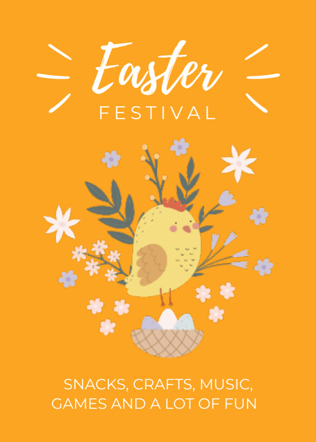 Plantilla de diseño de Easter Festival Announcement Flayer 