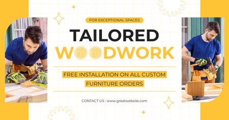 Platilla de diseño Knowledgeable Furniture Carpentry And Free Installation Service Facebook AD