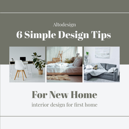 Interior Design Agency Tips Instagram Design Template