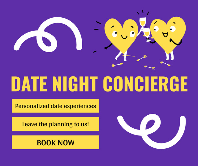 Designvorlage Professional Services for Perfect Date Night Planning für Facebook