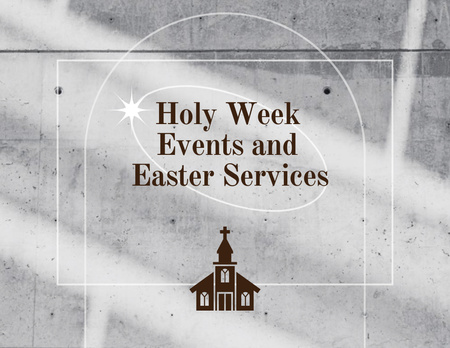 Ontwerpsjabloon van Flyer 8.5x11in Horizontal van Announcement of Holy Week Events
