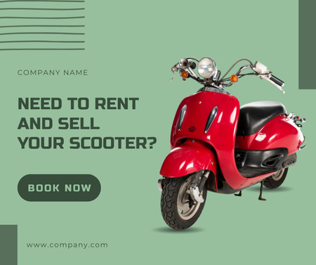 Scooter Sales and Rentals Offer Facebook Design Template