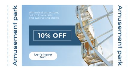 Awe-inspiring Ferris Wheel In Amusement Park With Discount Facebook AD Design Template