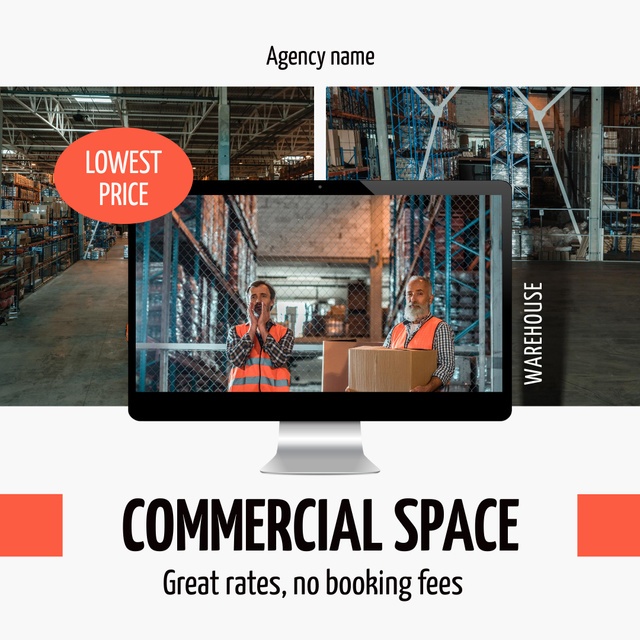 Template di design Commercial Space and Properties to Rent Instagram