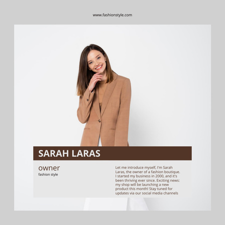Acquaintance and Self-Promotion in Fashion Industry Instagram Design Template