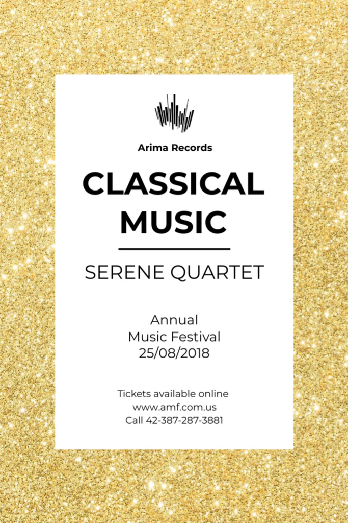 Classical Music Performance Invitation Flyer 4x6in Tasarım Şablonu