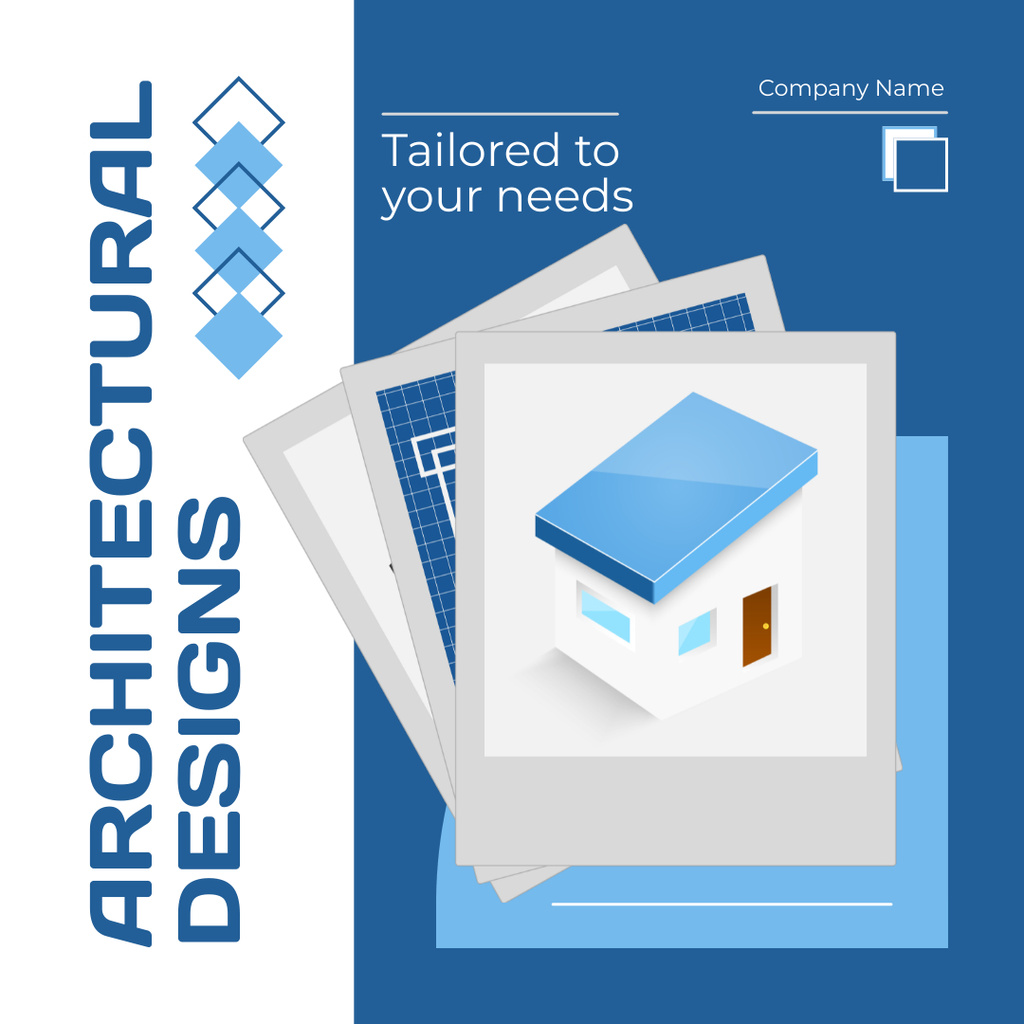 Ad of Architectural Designs with Little House Model Instagram AD – шаблон для дизайну