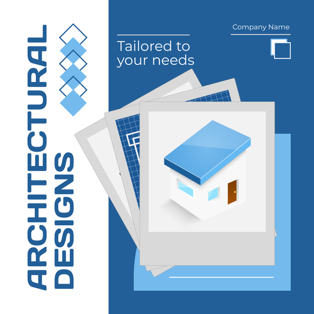 Ad of Architectural Designs with Little House Model Instagram AD – шаблон для дизайну