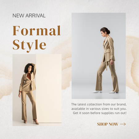 Modèle de visuel Fashion Ad with Girl in Elegant Outfit - Instagram