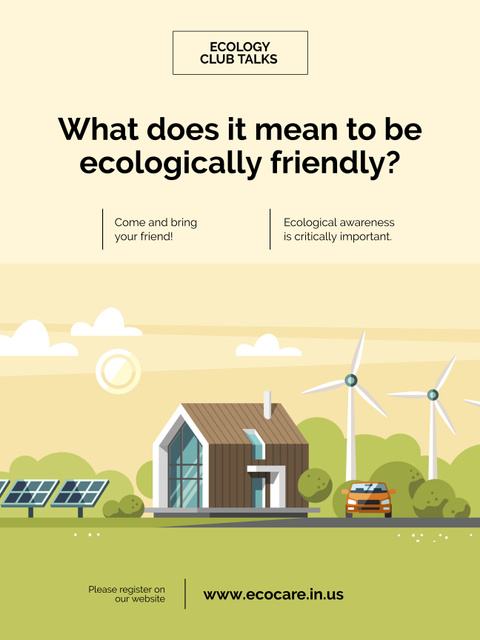 Renewable Energy For Living Poster 36x48in Design Template