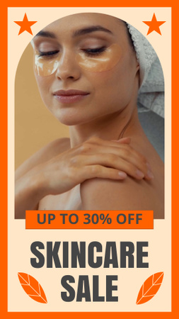 Designvorlage Skin Care Sale with Attractive Woman für TikTok Video