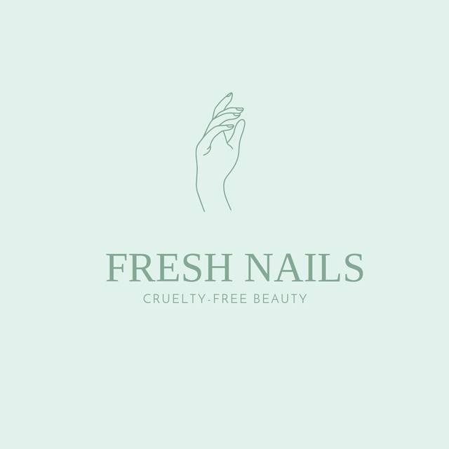 Trendy Manicure Services Logo Design Template