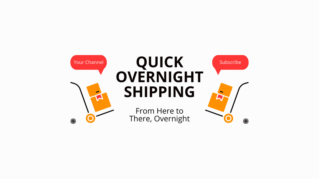 Plantilla de diseño de Quick Overnight Shipping Youtube 