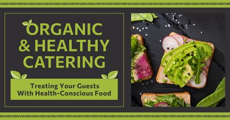 Ad of Organic and Healthy Catering Services Facebook AD Design Template