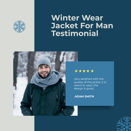Men's Winter Wear review Instagram Tasarım Şablonu