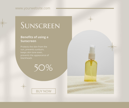 Sunscreen Oils Sale Facebook tervezősablon