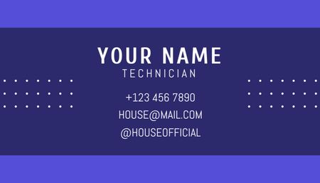 Climate Control System Installation Business Card US Design Template