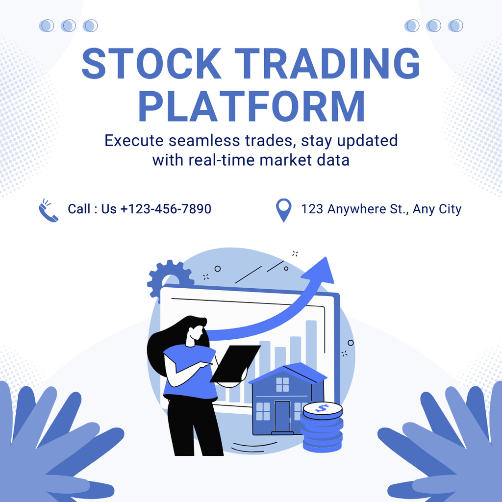 Platilla de diseño Effective Platform for Stock Trading Ad Instagram