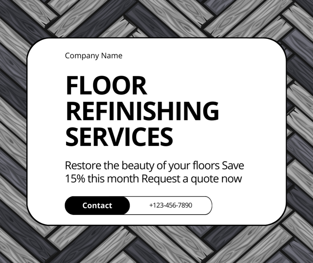 Ad of Floor Refinishing Services Facebook tervezősablon