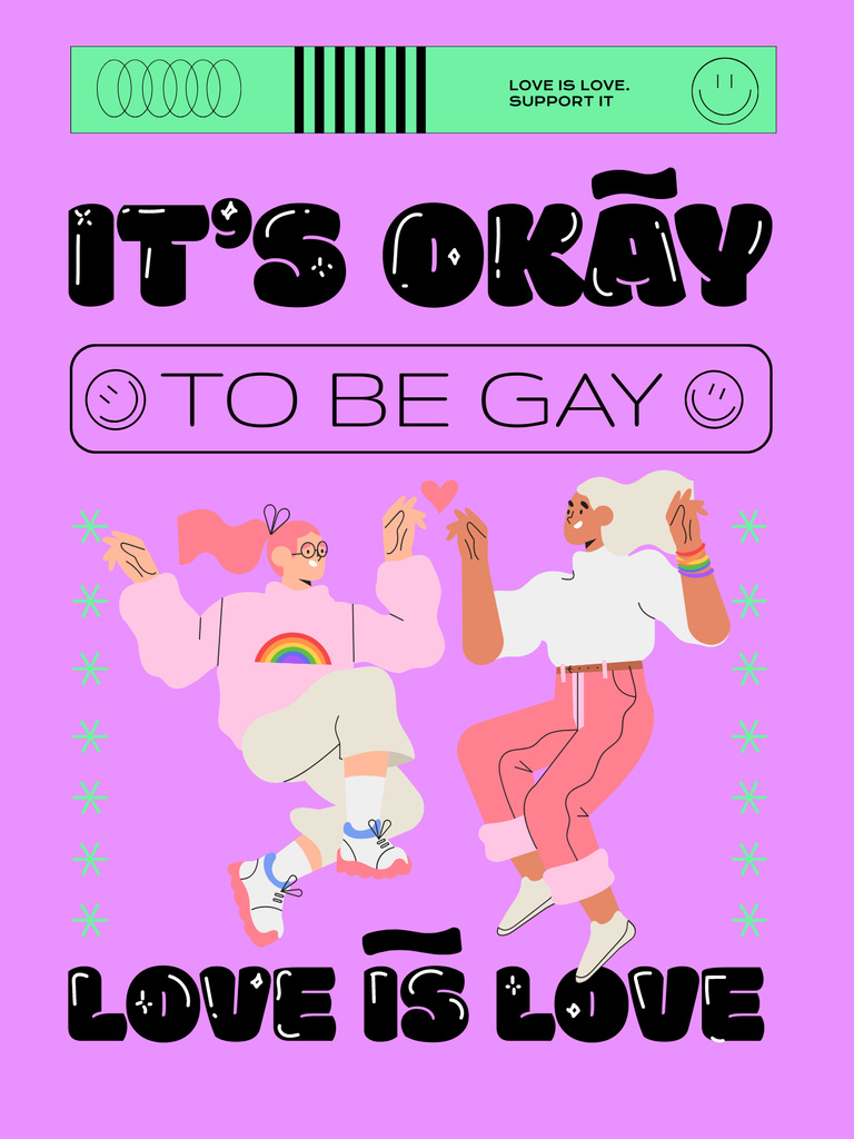 Awareness of Tolerance to LGBT People Poster US – шаблон для дизайну