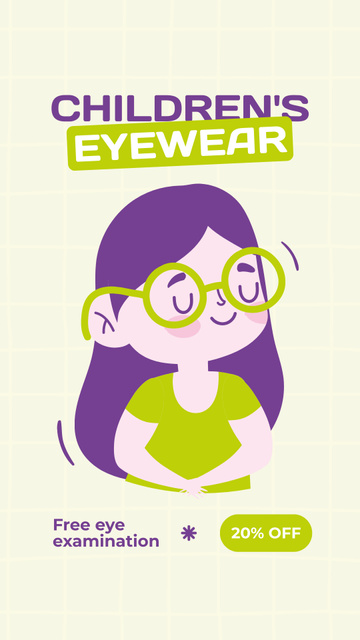 Plantilla de diseño de Optical Store Ad with Children's Glasses Instagram Story 