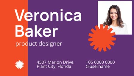 Designvorlage Product Designer Introductory Card für Business Card US