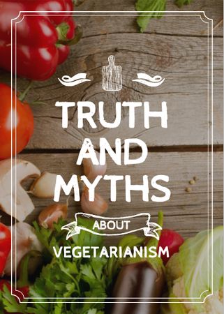 Vegetarian Food Vegetables on Wooden Table Invitation – шаблон для дизайну