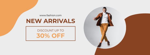 Fashion Clothes Sale Ad with Man Facebook cover – шаблон для дизайна