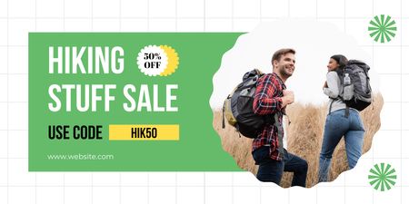 Hiking Stuff Sale Ad Twitter Design Template