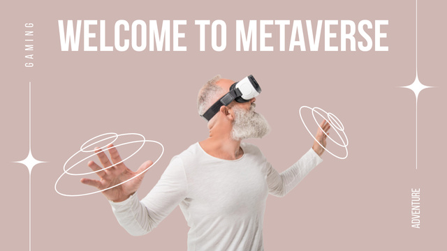 Welcome to Metaverse Youtube Thumbnailデザインテンプレート