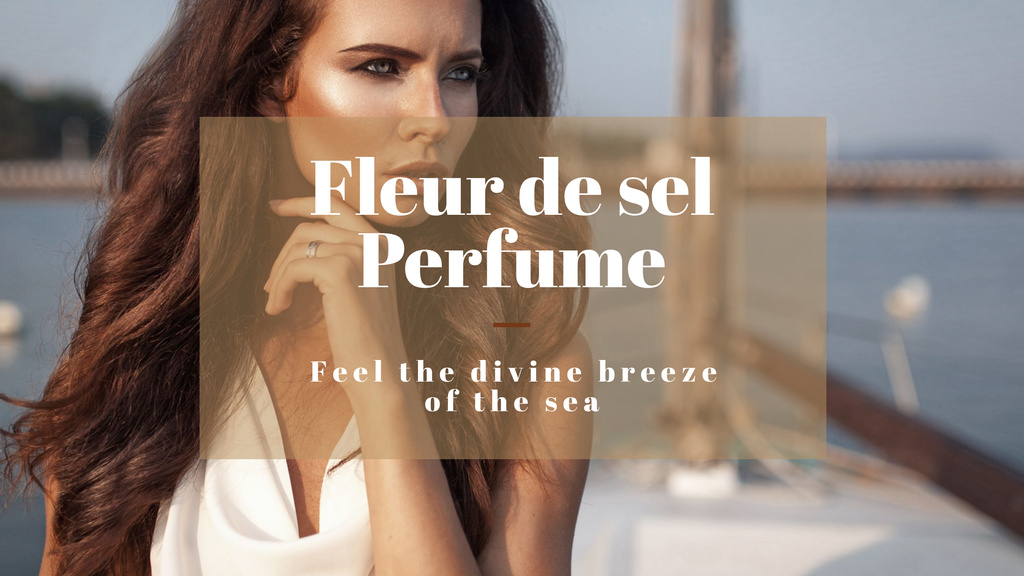 Ontwerpsjabloon van Youtube van New perfume advertisement with Beautiful Young Woman