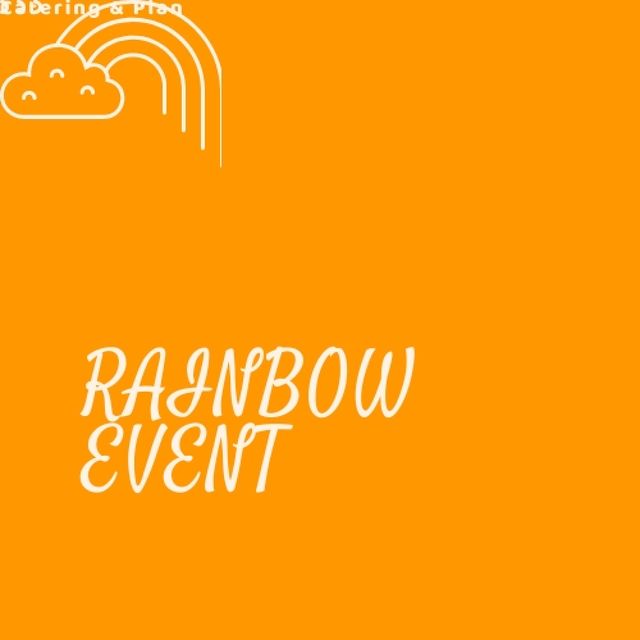 Event Agency with Cloud and Rainbow Logo Πρότυπο σχεδίασης