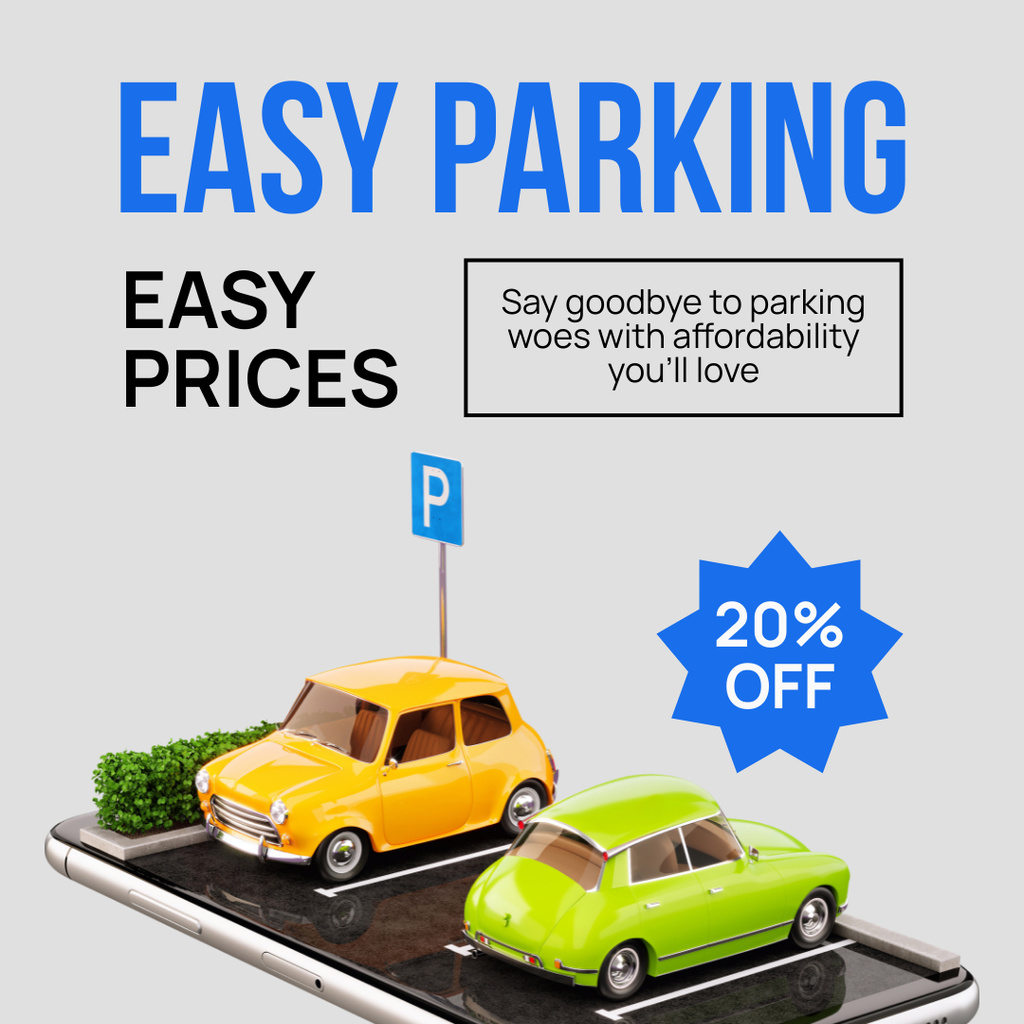 Discount on Parking Cost Instagram Design Template