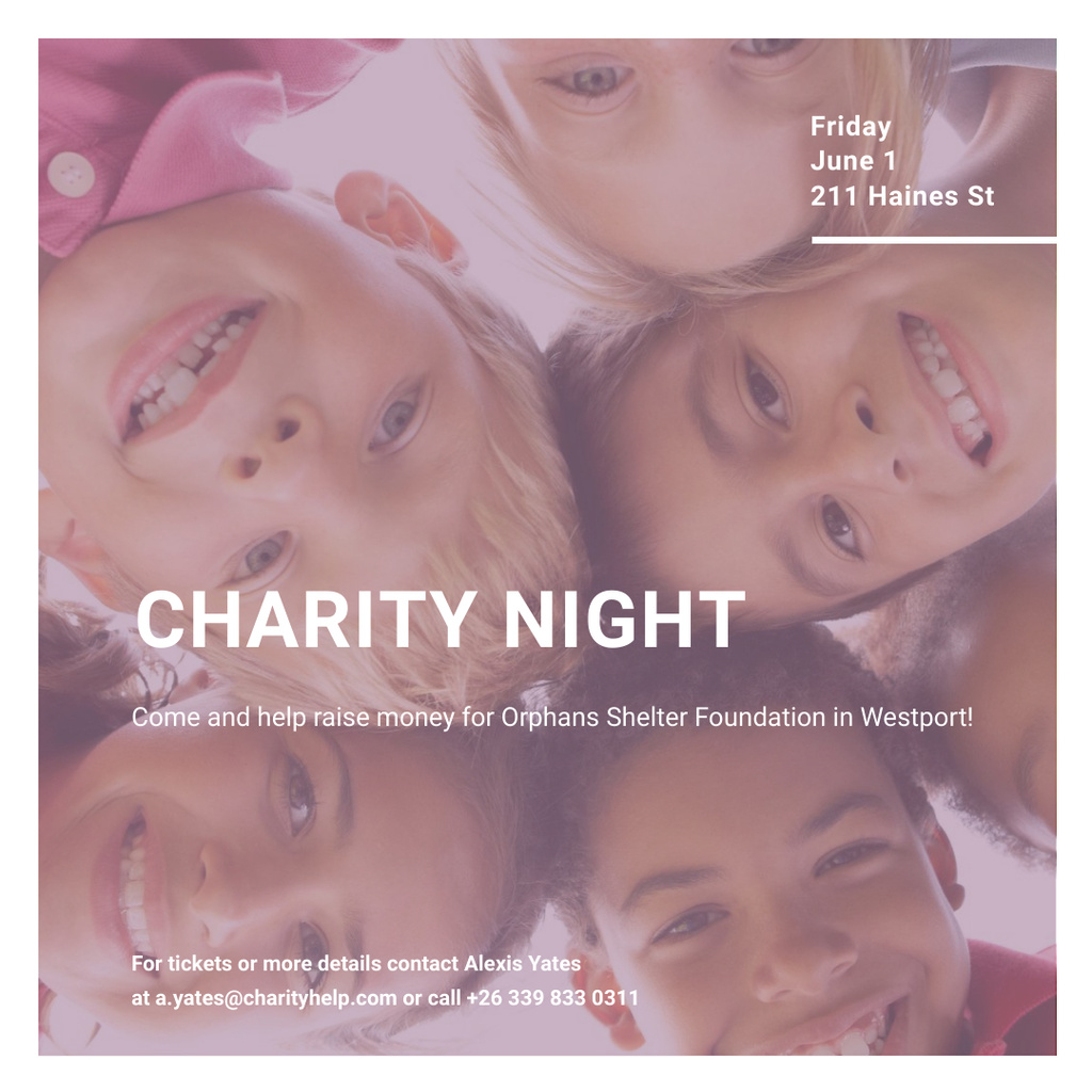 Corporate Charity Night Instagramデザインテンプレート