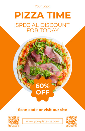 Special Discount on Pizza Today Recipe Card Design Template